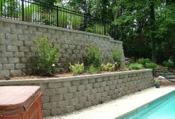 Pool Retaining Wall