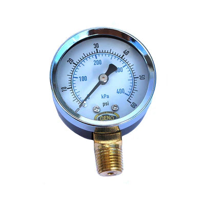 Pressure Gauge, Top Mount Liquid Filled